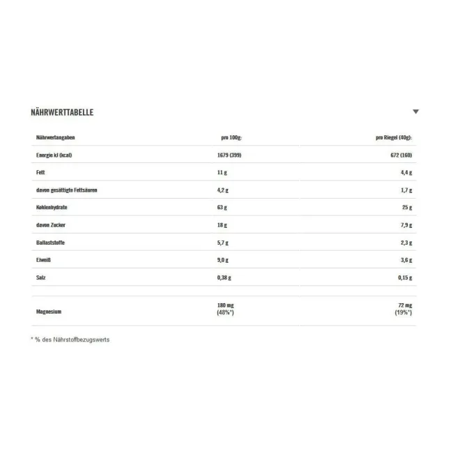 Powerbar - baton - Natural Energy - Vegan Cereal Bar - Cacao Crunch - 40g