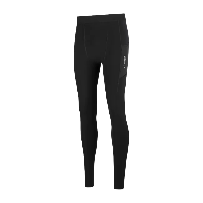 CEP - colanti compresie lungi de alergare barbati - Pro Run Tights Cargo - black