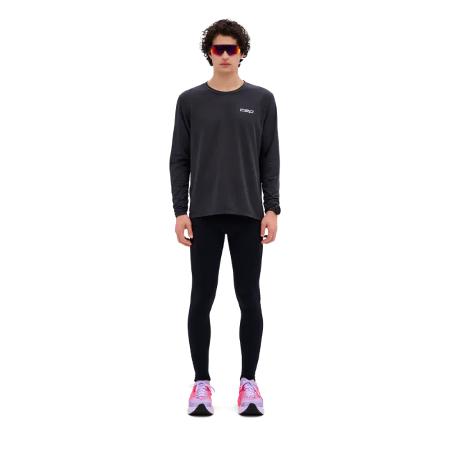 CEP - colanti compresie lungi de alergare barbati - Pro Run Tights Cargo - black