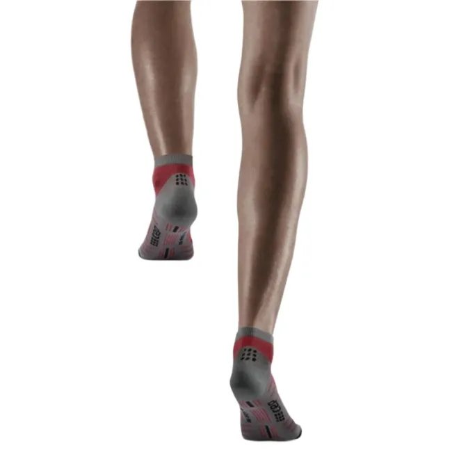CEP - sosete compresie peste glezna - hiking light merino low-cut socks W - berry | grey