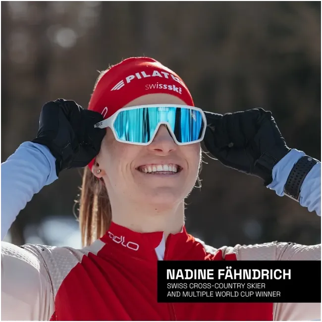 Ochelari de soare electro fotocromatici React Swiss REV SKY - lentila albastra si rama alba - masura S