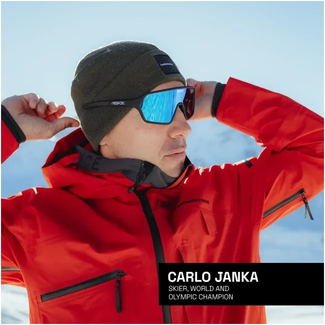 Ochelari de soare electro fotocromatici React Swiss REV SKY - lentila albastra si rama neagra - masura S