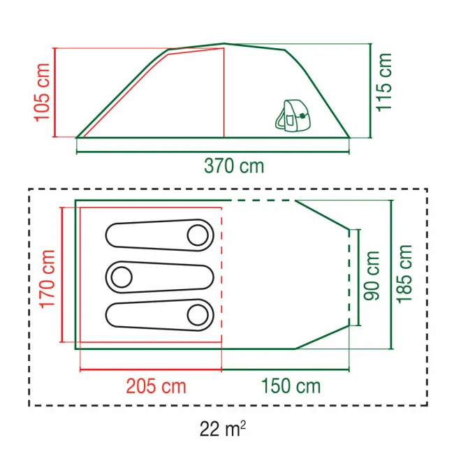 Cort Cort Coleman Cortes 3 Albastru - 2000035209