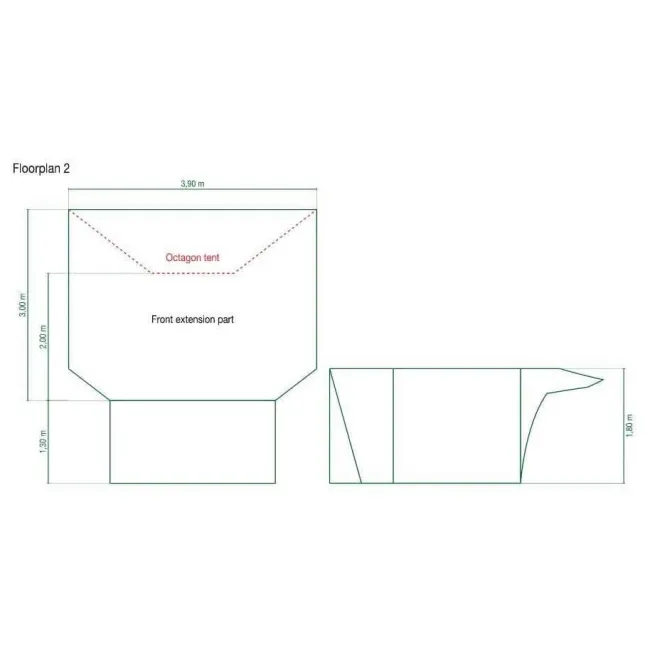Extensie cort Coleman Octagon gri - 2176829