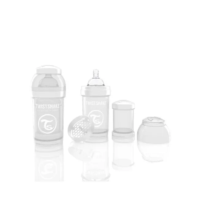 Biberon Anticolici Twistshake 180 Ml, Alb
