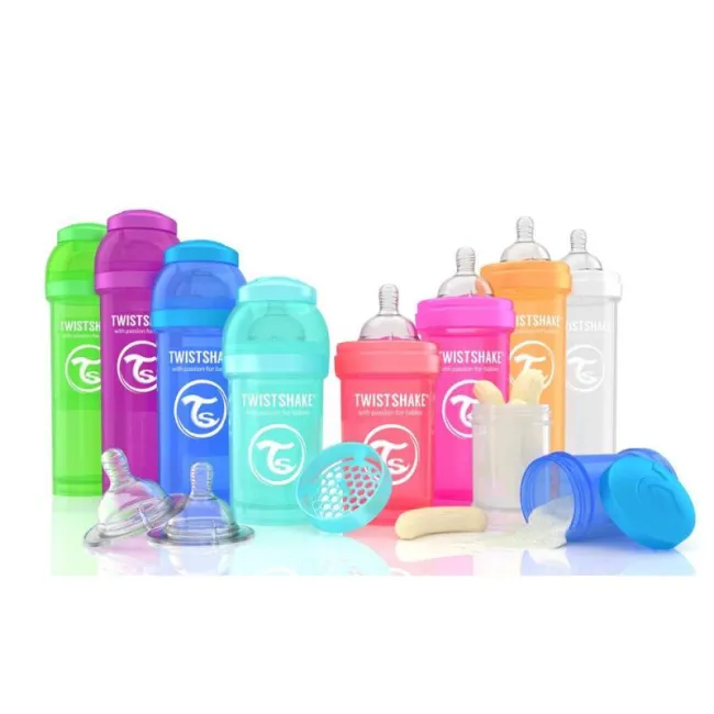 Biberon Anticolici Twistshake 260 Ml - Alb
