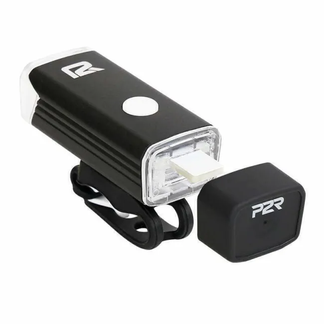 Set Lumini Bicicleta P2R NITION 10C USB, Acumulator Li-Pol, Negru