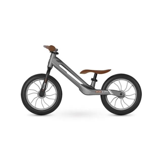 Bicicleta Copii QPlay Racer - 12 Inch, Gri