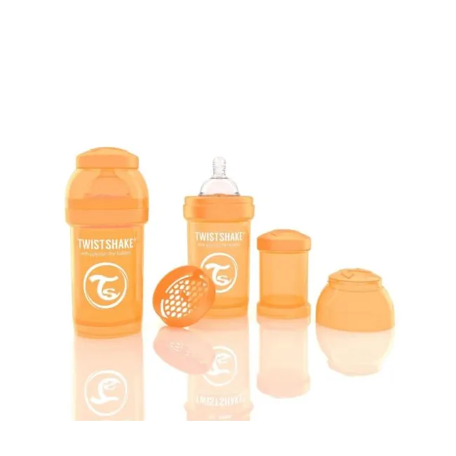 Biberon Anticolici Twistshake 180 Ml, Portocaliu