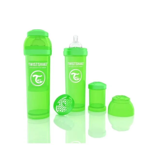 Biberon Anticolici Twistshake 330 Ml - Verde