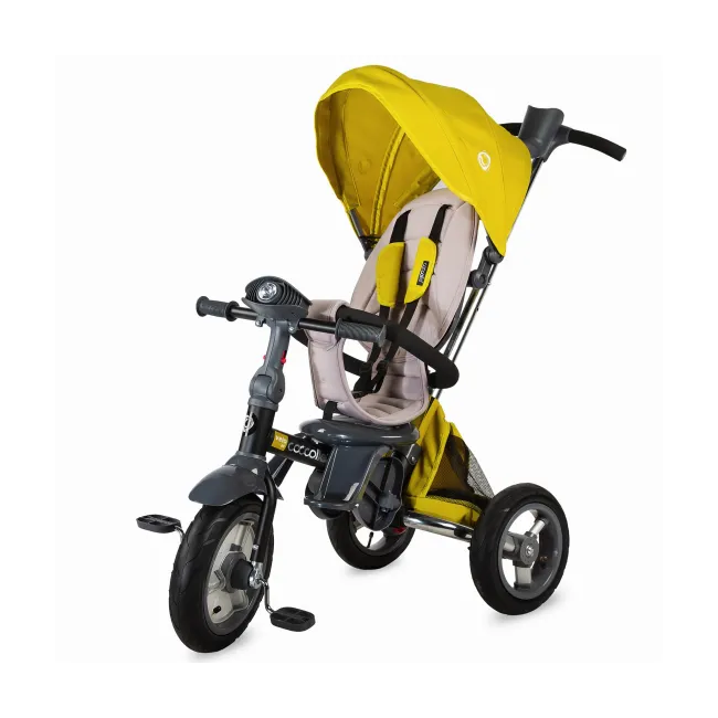 Tricicleta multifunctionala 4in1 cu sezut reversibil Coccolle Velo Air Mustar