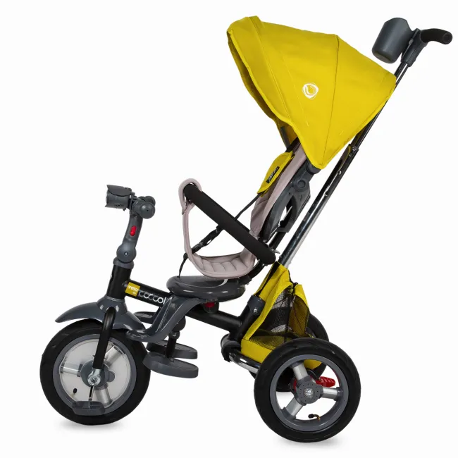 Tricicleta multifunctionala 4in1 cu sezut reversibil Coccolle Velo Air Mustar