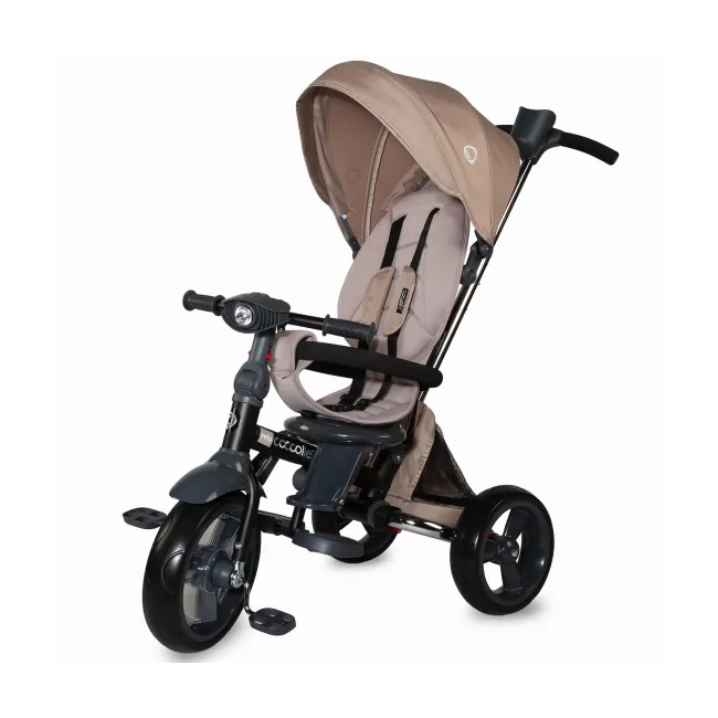 Tricicleta multifunctionala 4in1 cu sezut reversibil Coccolle Velo Bej