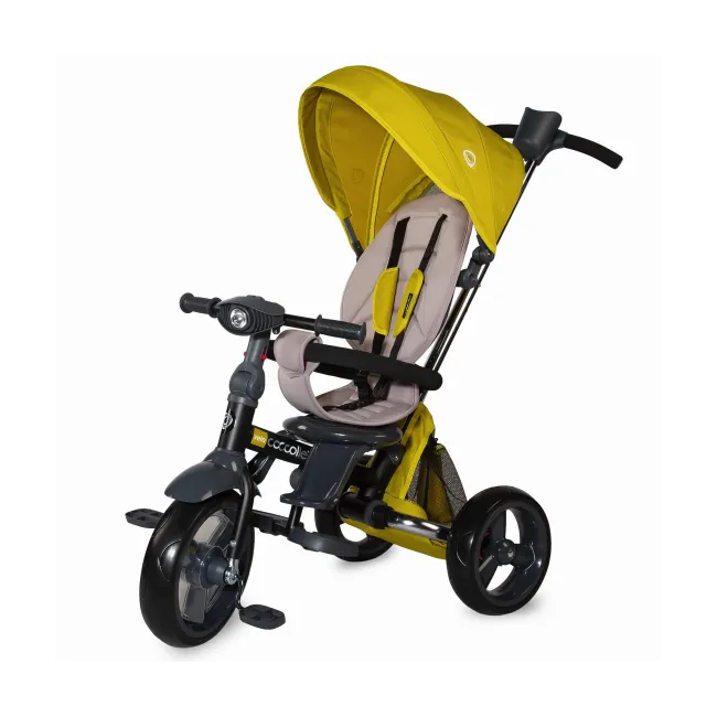Tricicleta Copii Multifunctionala 4 In 1 Coccolle Velo - Galben