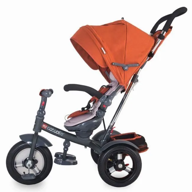 Tricicleta Copii Multifunctionala Coccolle Giro Plus - Caramiziu