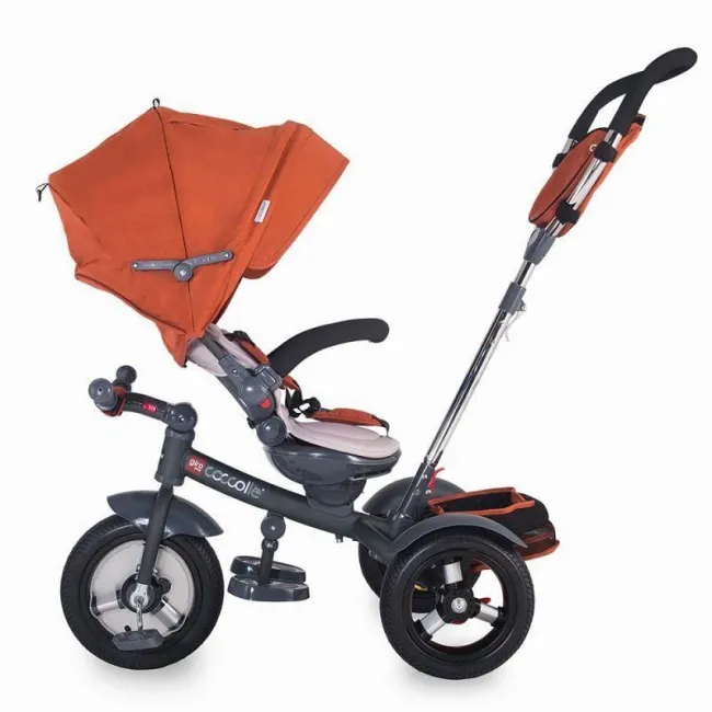 Tricicleta Copii Multifunctionala Coccolle Giro Plus - Caramiziu