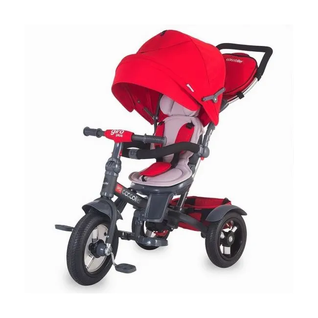 Tricicleta multifunctionala Coccolle Giro Plus Rosu
