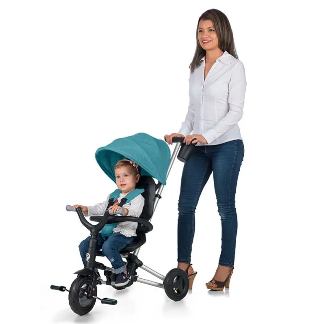 Tricicleta Ultrapliabila QPlay Nova Rubber - Turcoaz