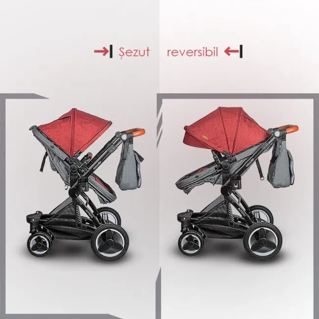 Carucior Transformabil 3 In 1 Coccolle Ambra - Bej