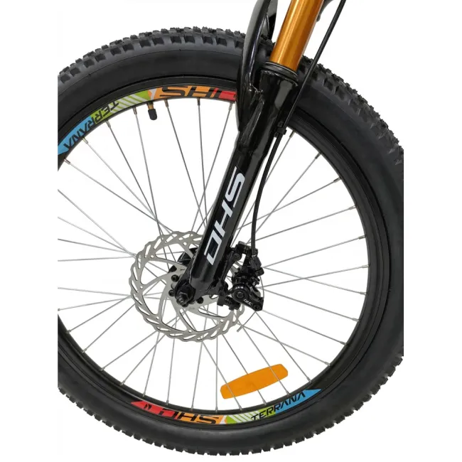 Bicicleta Copii Dhs Terrana 2423, model 2026 - 24 Inch, Portocaliu-Negru