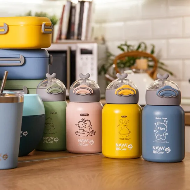 Sticla termoizolanta Nava We care 350 ml albastru