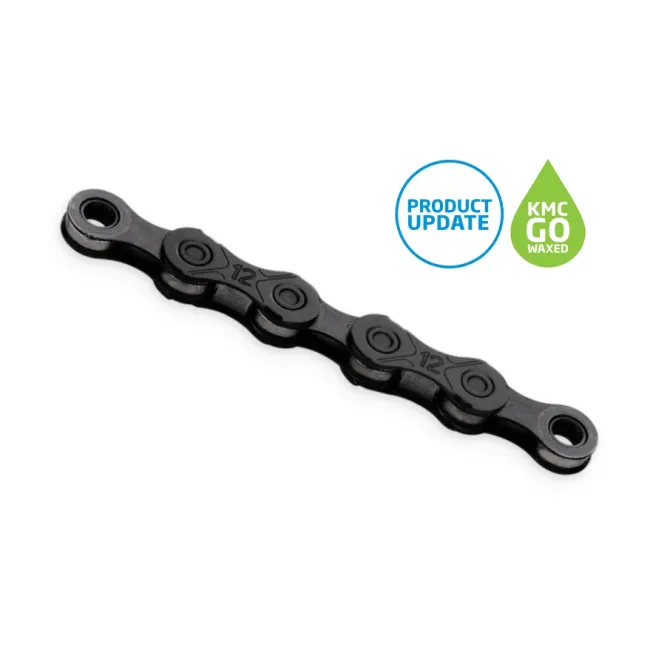 Lant KMC X12 Waxed Black – 12 viteze, 1/2 X 11/128, 126 zale, Negru