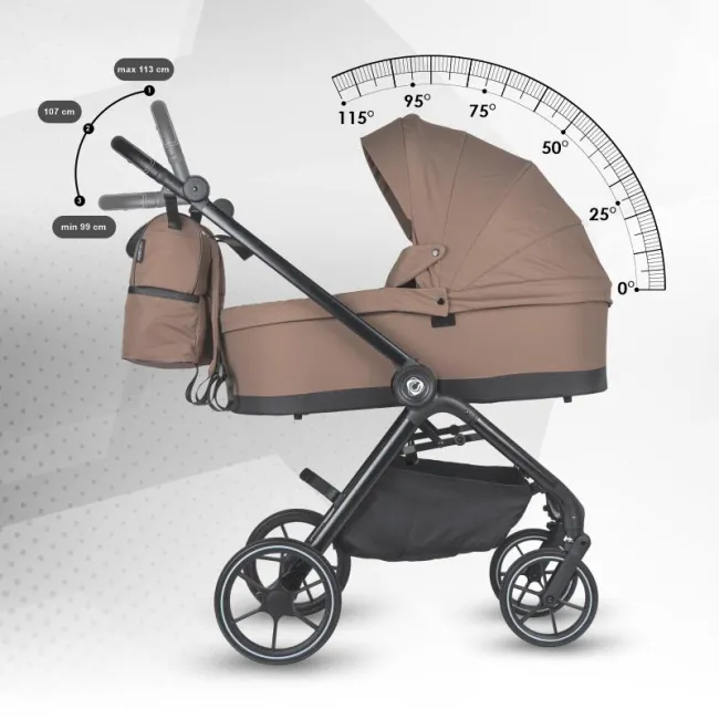 Carucior modular 2in1 Coccolle Serry Light taupe+ Scoica auto iSize Coccolle Knox Black