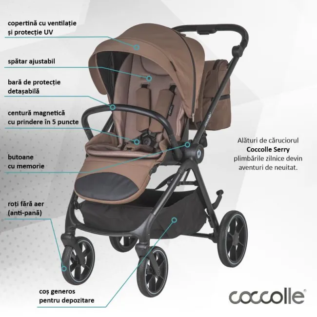 Carucior modular 2in1 Coccolle Serry Light taupe