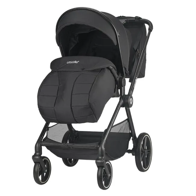 Carucior modular 4in1 Coccolle Lissia Anthracite cu Scoica auto iSize Coccolle Knox Black si Baza isofix iSize Coccolle Knox