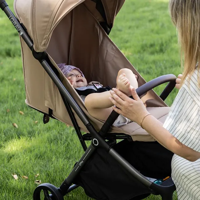 Carucior sport Qplay GRAV cu pliere automata, Bej