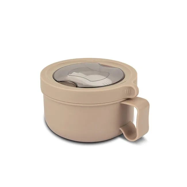 Recipient rotund pentru alimente din oțel inoxidabil "We Care", bej, 850ml