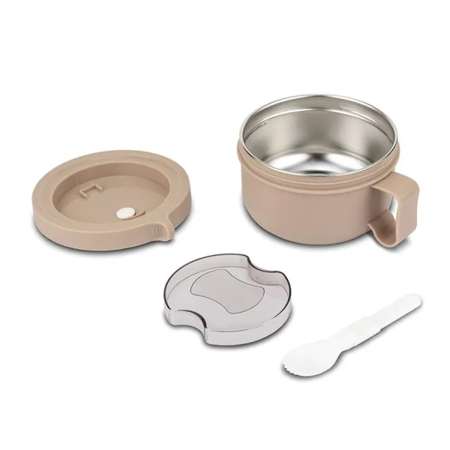 Recipient rotund pentru alimente din oțel inoxidabil "We Care", bej, 850ml