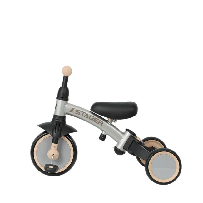 Tricicleta evolutiva pliabila Qplay STAGER Argintiu