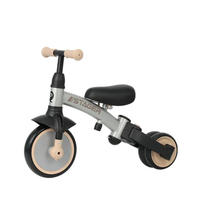 Tricicleta evolutiva pliabila Qplay STAGER Argintiu