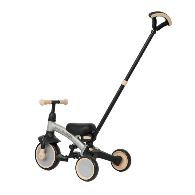 Tricicleta evolutiva pliabila Qplay STAGER Argintiu