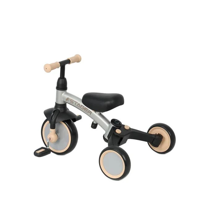 Tricicleta evolutiva pliabila Qplay STAGER Argintiu
