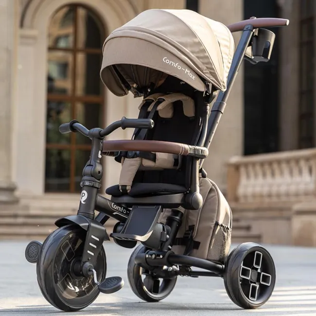 Tricicleta ultrapliabila Qplay Comfo Max Bej inchis