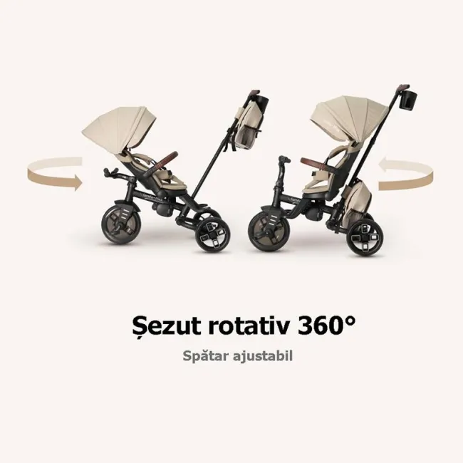 Tricicleta ultrapliabila Qplay Comfo Max Bej