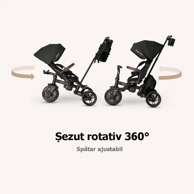 Tricicleta ultrapliabila Qplay Comfo Max Negru