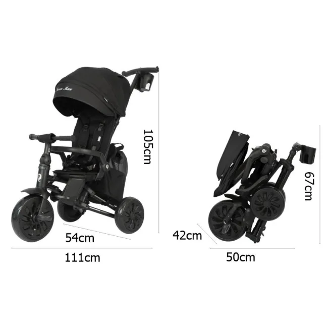 Tricicleta ultrapliabila Qplay Nova MAX Negru