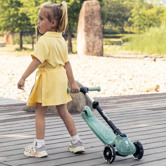 Trotineta pliabila Qplay Sparkling, Verde