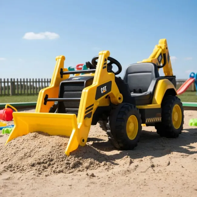 CAT BACKHOE GALBEN -  Buldoexcavator cu baterie