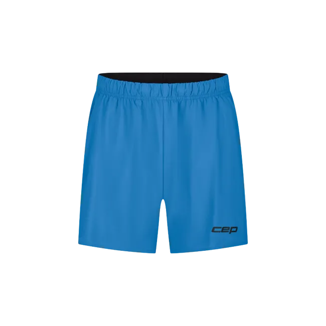 Pantaloni scurți alergare CEP Core Run Loose Fit - albastru | rezistenți vânt
