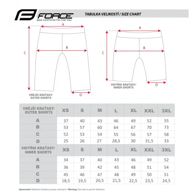 Pantaloni Force Blade MTB cu sub-pantaloni cu bazon rosu M