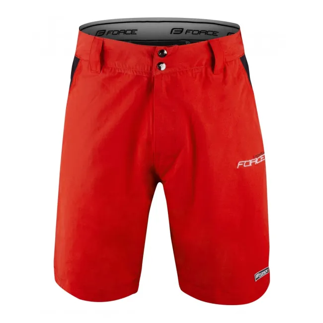 Pantaloni Force Blade MTB cu sub-pantaloni cu bazon rosu XL