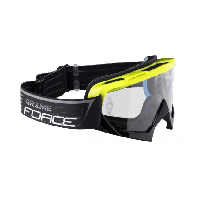 Ochelari Force GRIME negru-fluo lentile transparente + 10 tear offs