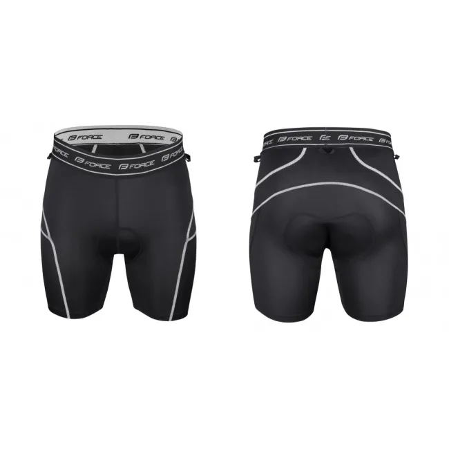 Pantaloni Force Blade MTB cu sub-pantaloni cu bazon Negru S