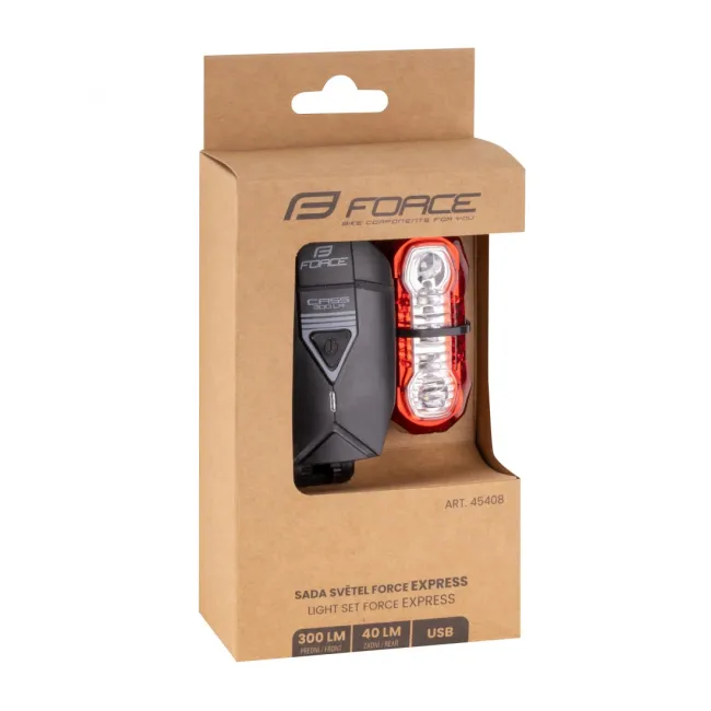 Set lumini Force Express USB fata+spate