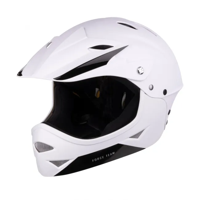 Casca Force Downhill Junior, alb mat S/M
