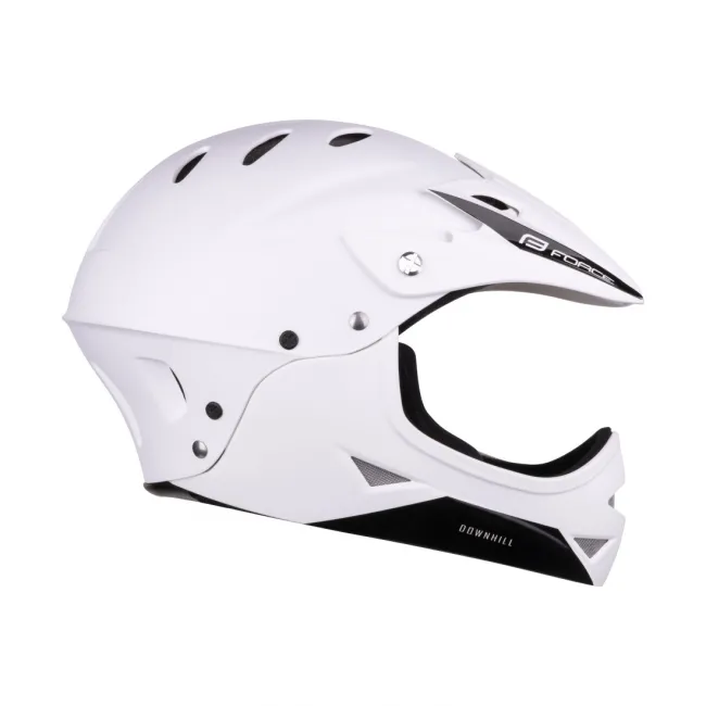 Casca Force Downhill Junior, alb mat S/M